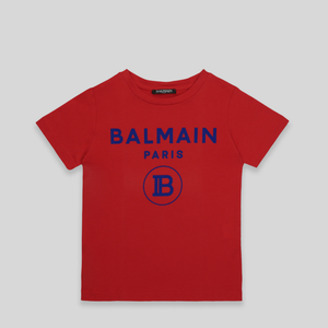 Balmain Kids Flocked Logo T-Shirt