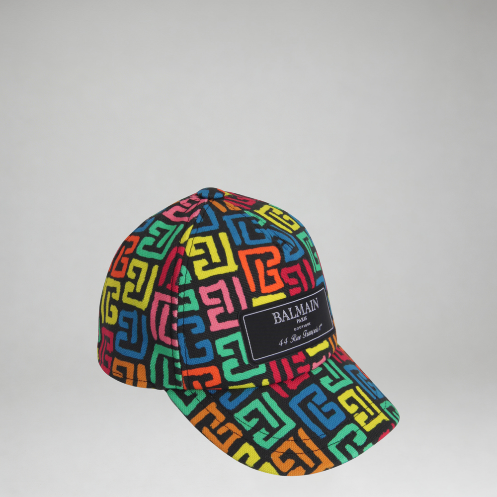 Balmain Kids Monogram Logo Baseball Cap