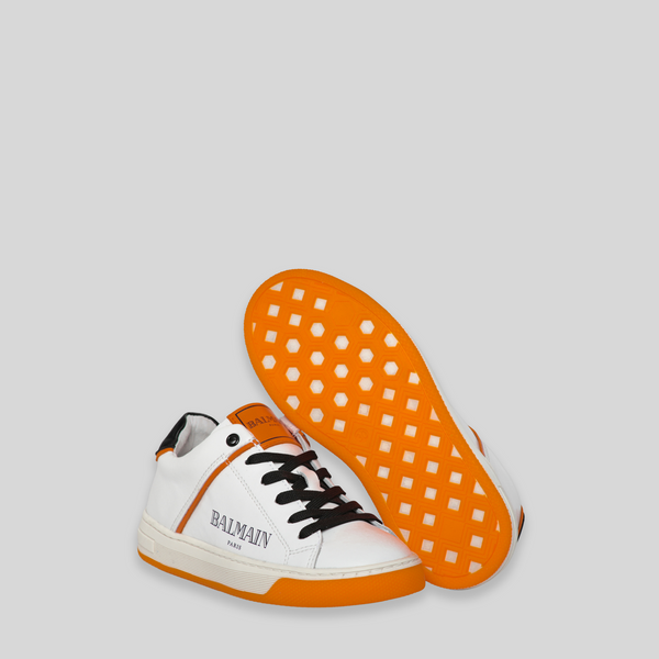 Balmain Kids Contrast Sole Logo Sneakers