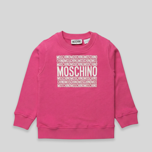 Moschino Kids Square Text Logo Crewneck Sweatshirt