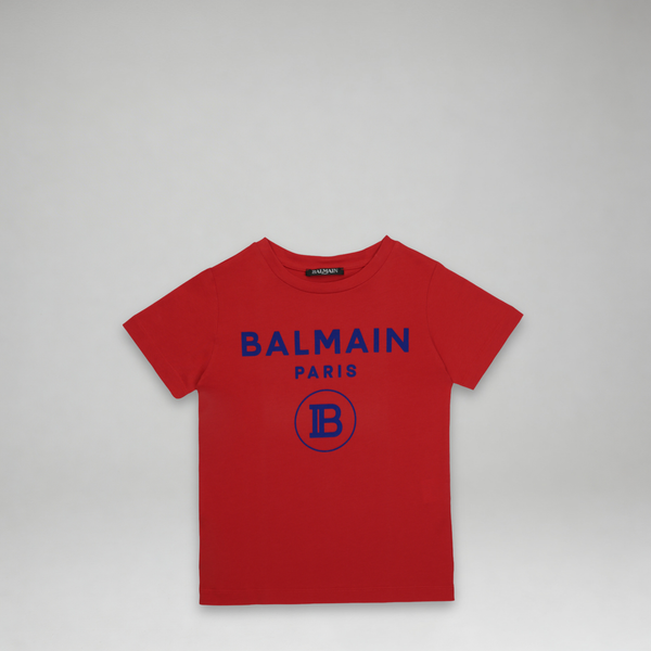 Balmain Kids Flocked Logo T-Shirt