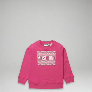 Moschino Kids Square Text Logo Crewneck Sweatshirt
