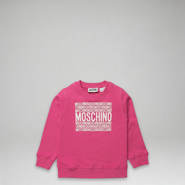Moschino Kids Square Text Logo Crewneck Sweatshirt