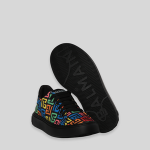 Balmain Kids Monogram Logo Sneakers