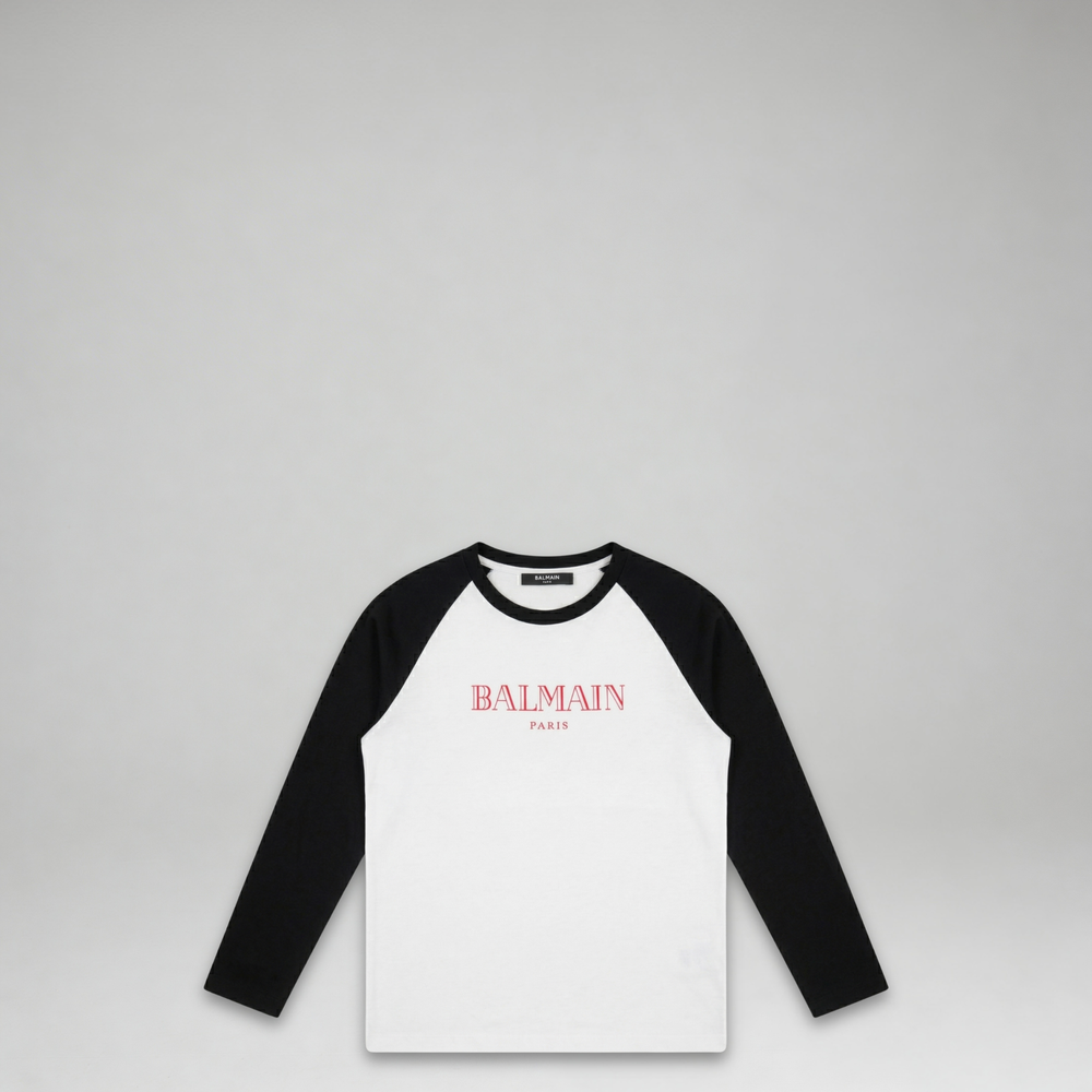 Balmain Kids Raglan Jersey Long-Sleeve T-Shirt