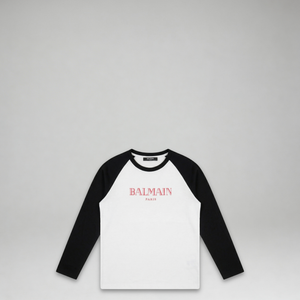Balmain Kids Raglan Jersey Long-Sleeve T-Shirt