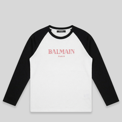 Balmain Kids Raglan Jersey Long-Sleeve T-Shirt