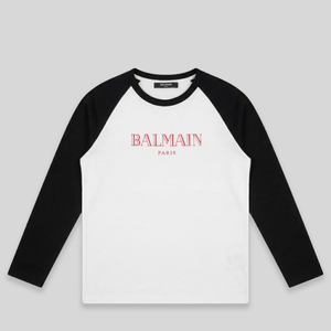 Balmain Kids Raglan Jersey Long-Sleeve T-Shirt