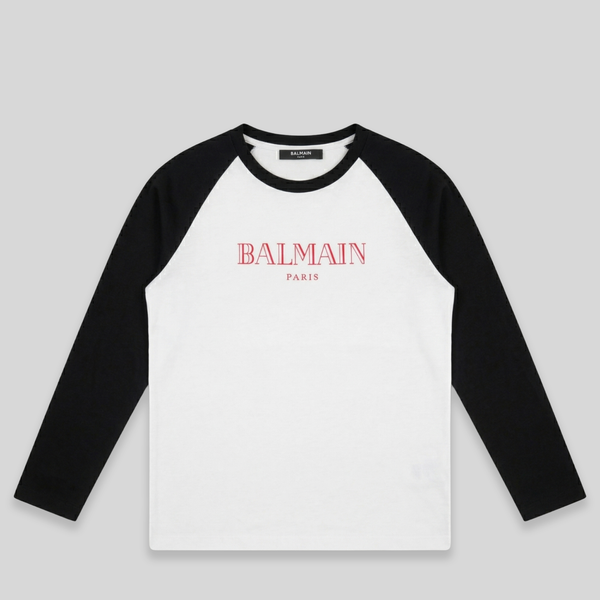 Balmain Kids Raglan Jersey Long-Sleeve T-Shirt
