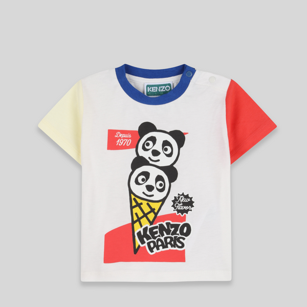 KENZO Kids 'Panda Ice Cream' Colorblock T-Shirt