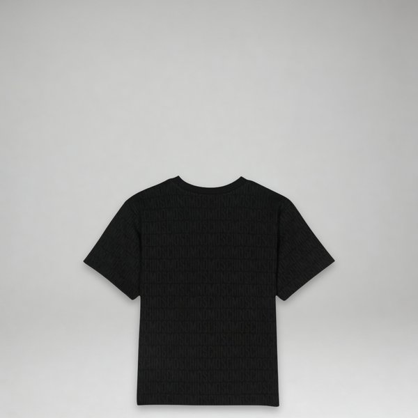 Moschino Kids All Over Text Logo T-Shirt