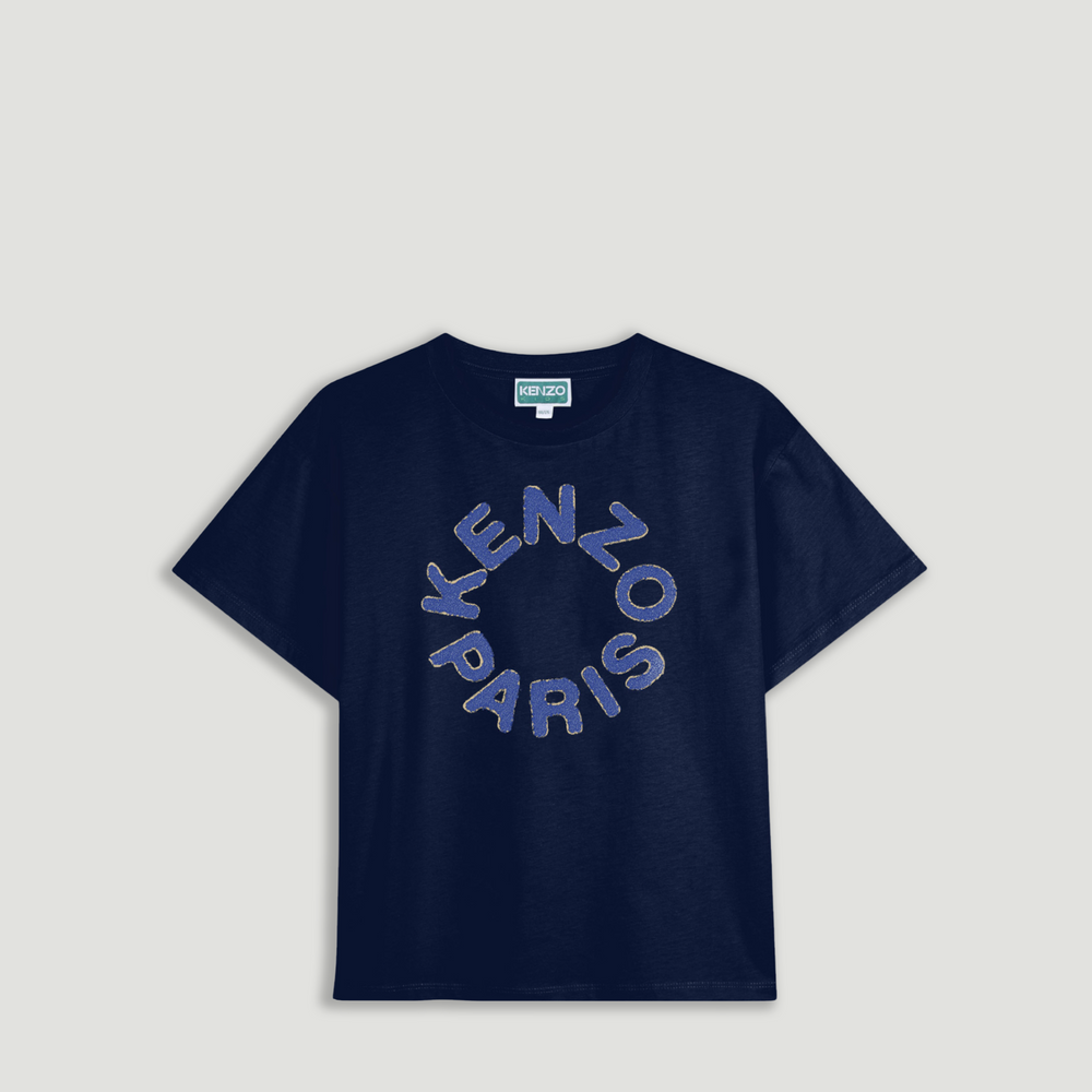 KENZO Kids Chenille Logo Embroidered T-Shirt