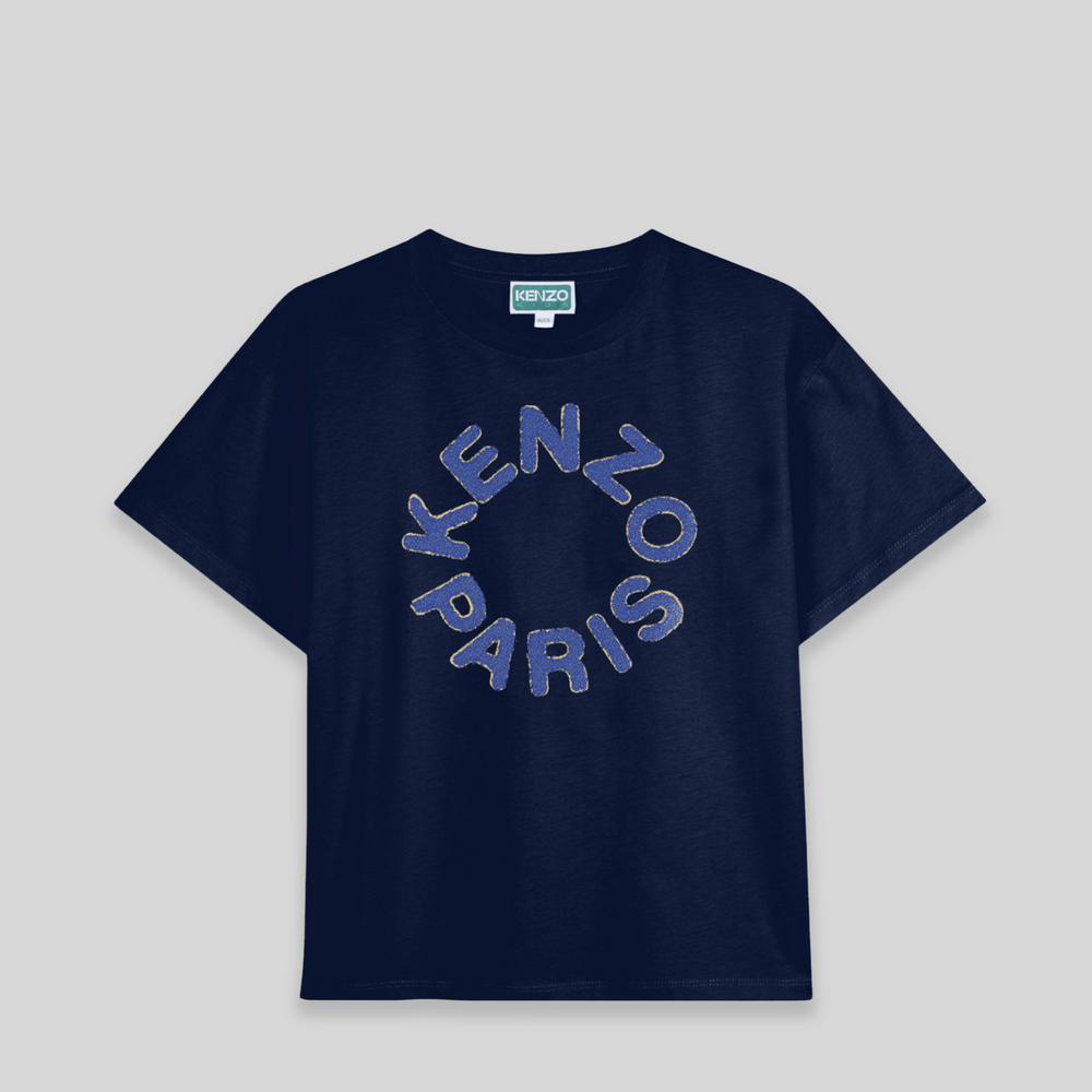 KENZO Kids Chenille Logo Embroidered T-Shirt
