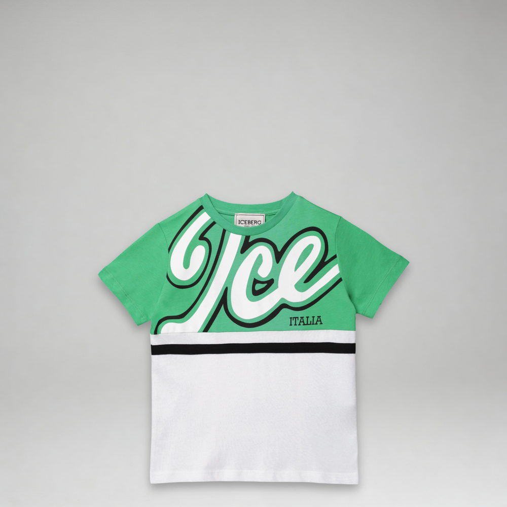 Iceberg Kids Color Panel Logo T-Shirt