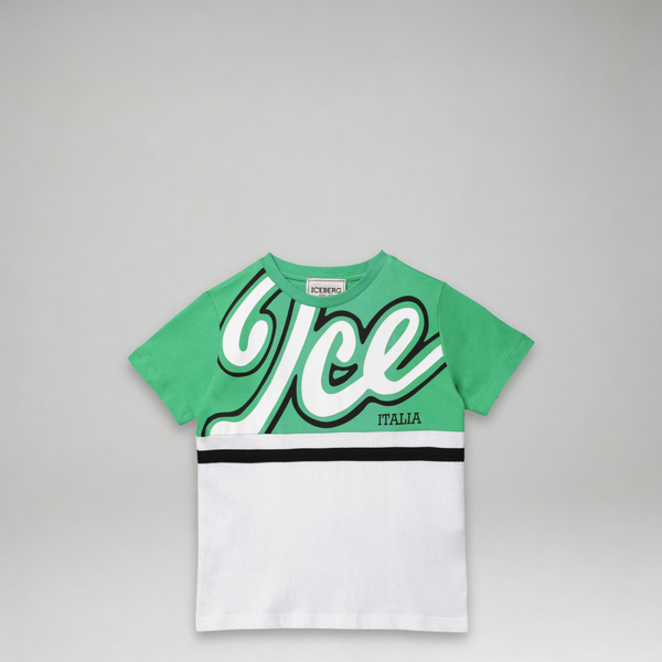 Iceberg Kids Color Panel Logo T-Shirt