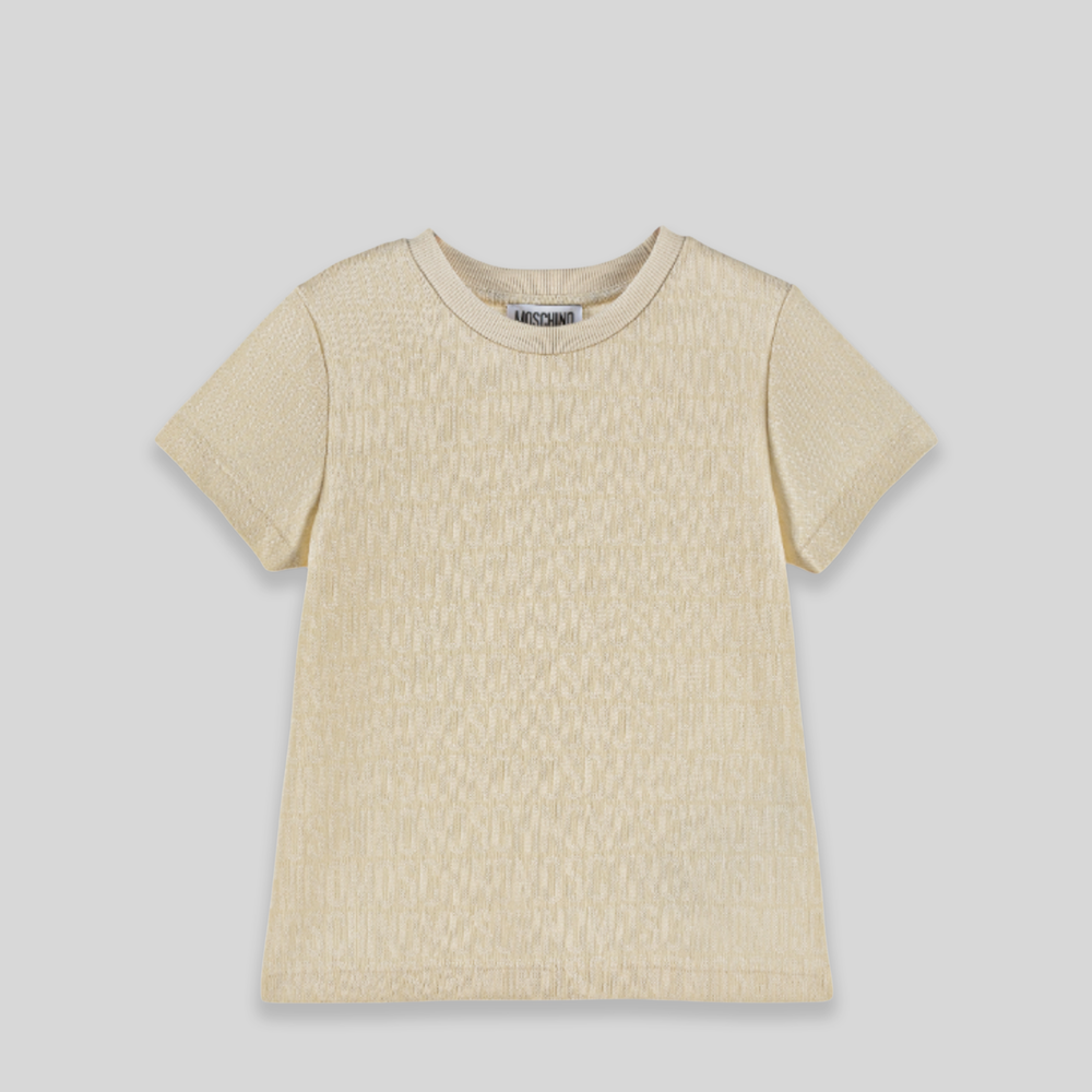 Moschino Kids All Over Text Logo T-Shirt