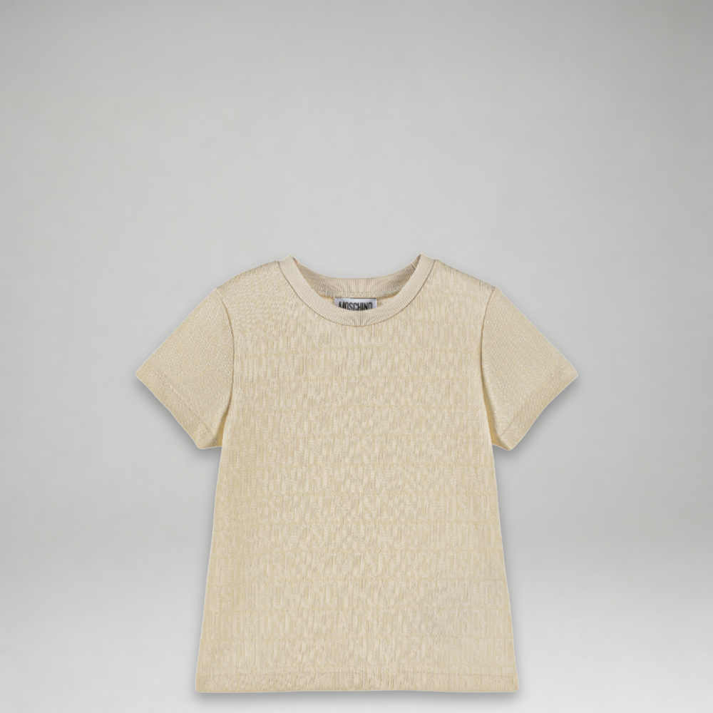 Moschino Kids All Over Text Logo T-Shirt