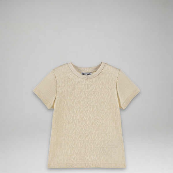 Moschino Kids All Over Text Logo T-Shirt