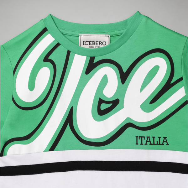Iceberg Kids Color Panel Logo T-Shirt