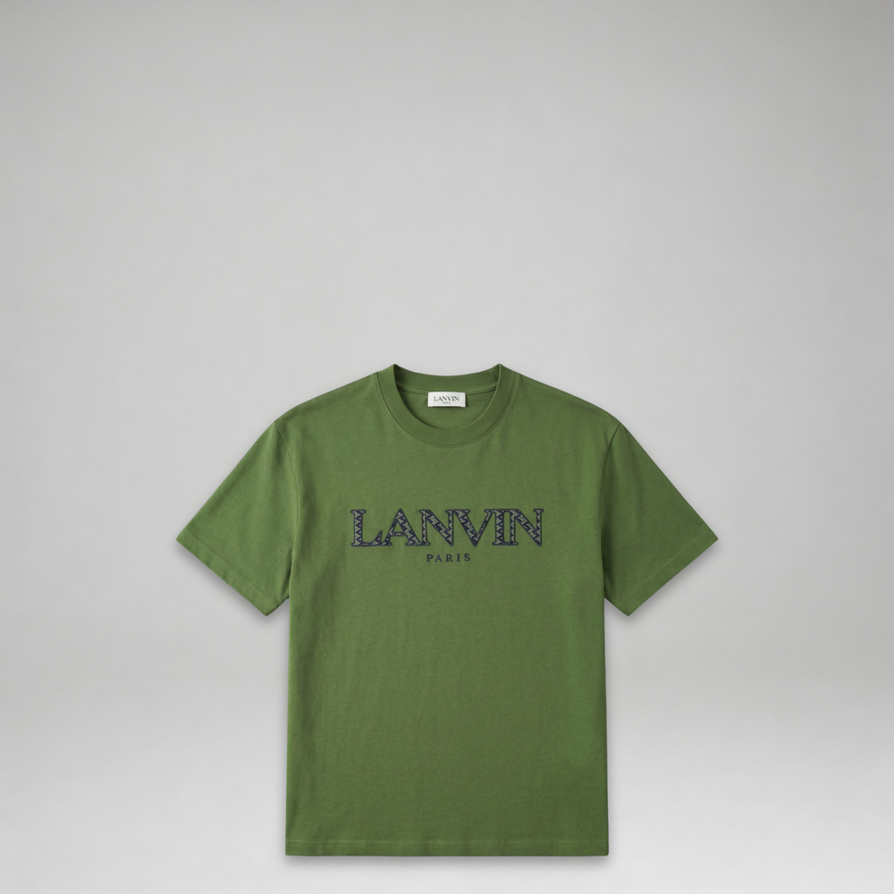 Lanvin Kids Zig-Zag Embroidered Logo T-Shirt