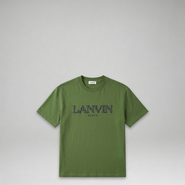 Lanvin Kids Zig-Zag Embroidered Logo T-Shirt