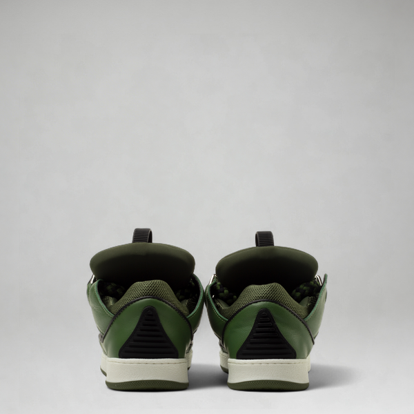 Lanvin Kids Zig Zag Lace Leather Sneakers