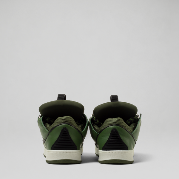 Lanvin Kids Zig Zag Lace Leather Sneakers