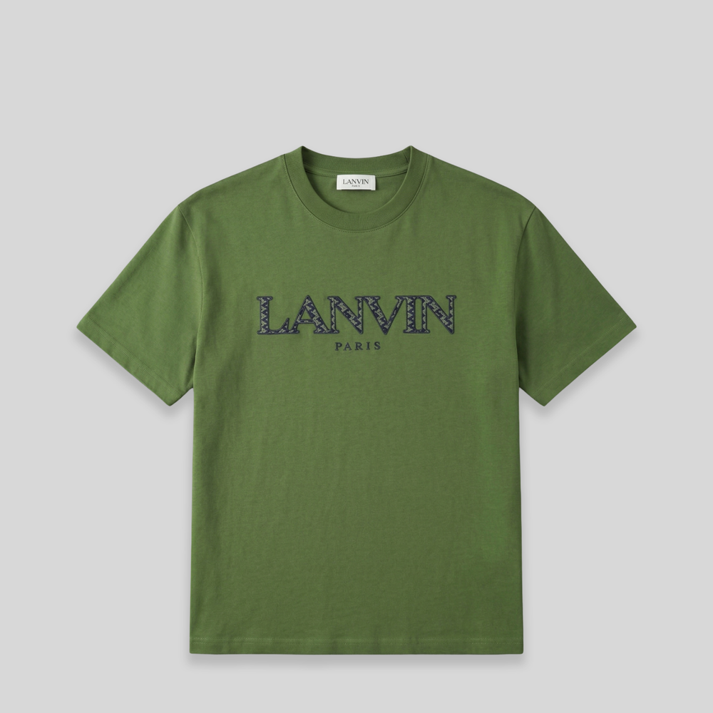 Lanvin Kids Zig-Zag Embroidered Logo T-Shirt