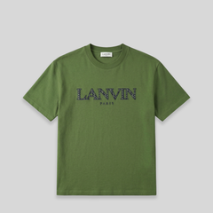 Lanvin Kids Zig-Zag Embroidered Logo T-Shirt