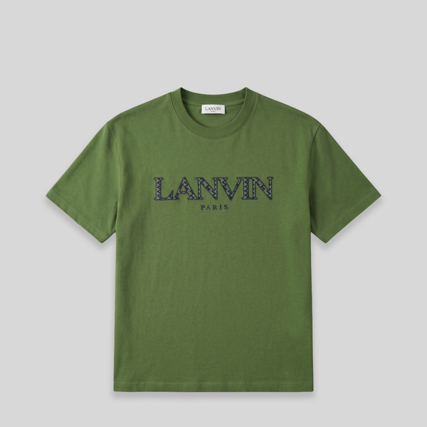 Lanvin Kids Zig-Zag Embroidered Logo T-Shirt