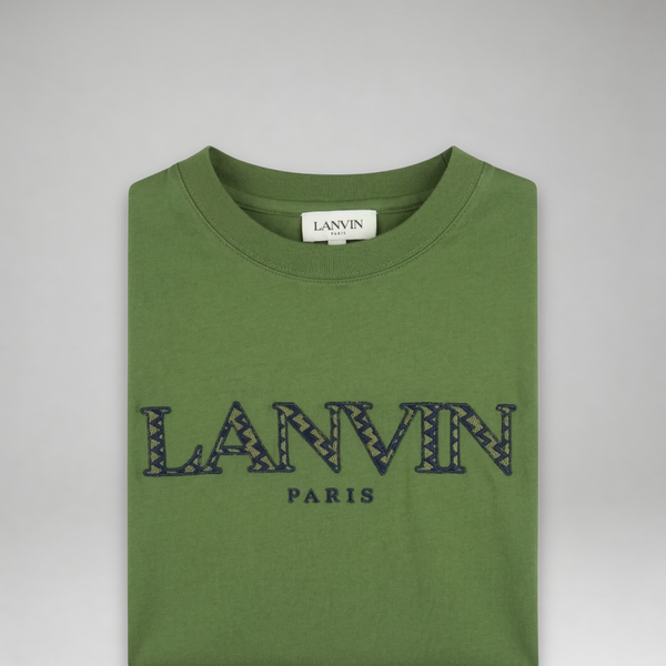Lanvin Kids Zig-Zag Embroidered Logo T-Shirt