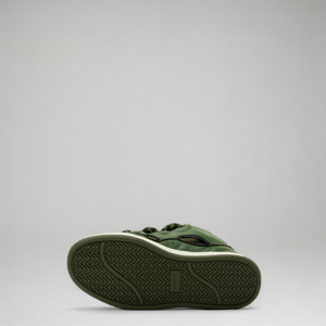 Lanvin Kids Zig Zag Lace Leather Sneakers