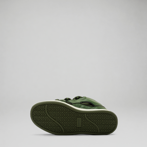 Lanvin Kids Zig Zag Lace Leather Sneakers