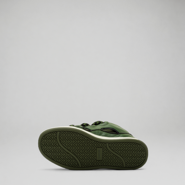 Lanvin Kids Zig Zag Lace Leather Sneakers