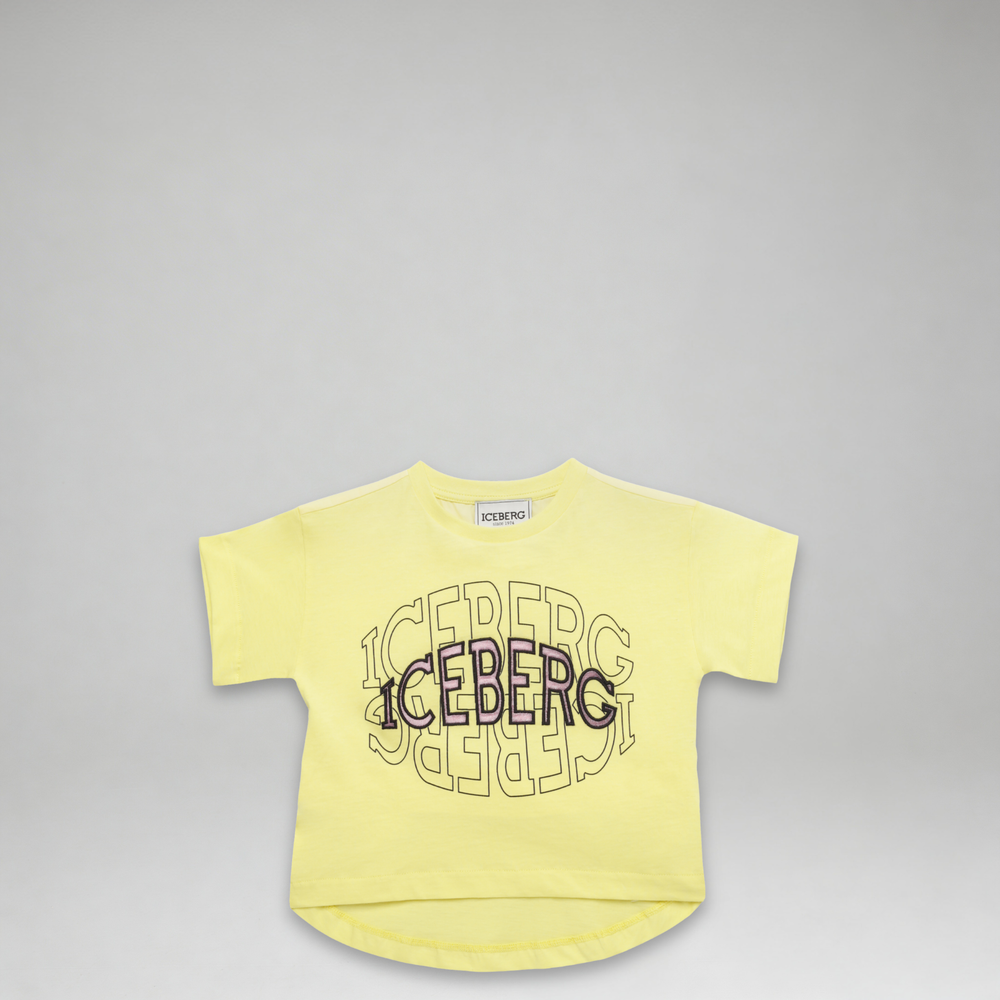 Iceberg Kids Girl's High-Low Logo T-Shirt