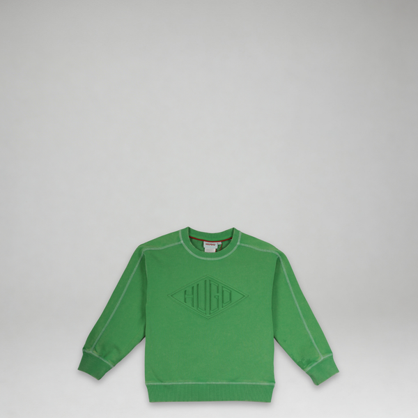 Hugo by Hugo Boss Kids Debossed Logo Crewneck Sweatshirt