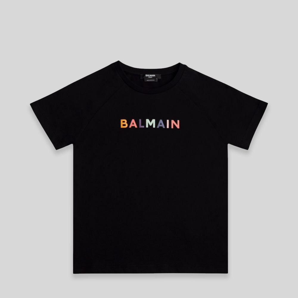 Balmain Kids Multicolored Logo T-Shirt