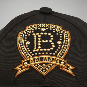 Balmain Kids Embellished Emblem Logo Baseball Cap