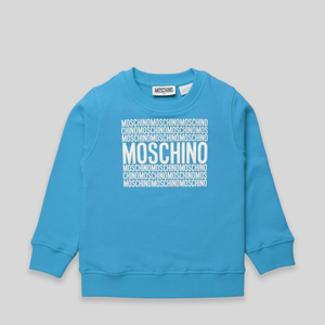 Moschino Kids Square Text Logo Crewneck Sweatshirt