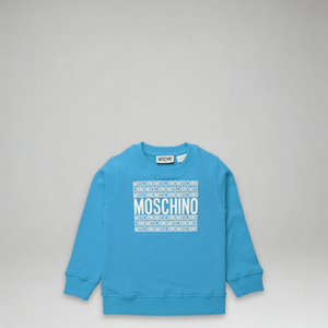 Moschino Kids Square Text Logo Crewneck Sweatshirt