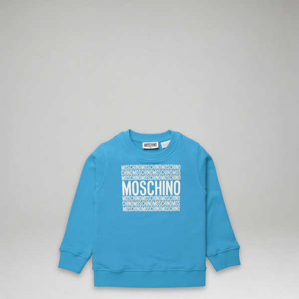 Moschino Kids Square Text Logo Crewneck Sweatshirt