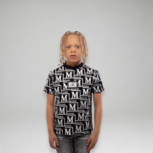 MDB Couture Kid's Metallic Monogram T-shirt