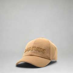Lanvin Kids Logo Patch Wool Blend Baseball Cap