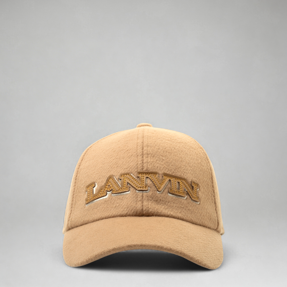 Lanvin Kids Logo Patch Wool Blend Baseball Cap