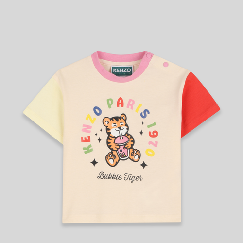KENZO Kids Toddler's 'Bubble Tiger' Organic Cotton Colorblock T-Shirt