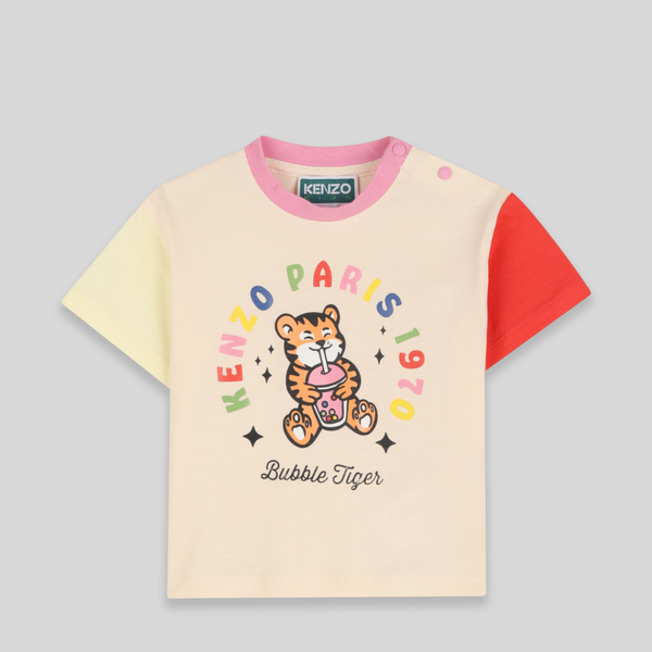 KENZO Kids Toddler's 'Bubble Tiger' Organic Cotton Colorblock T-Shirt