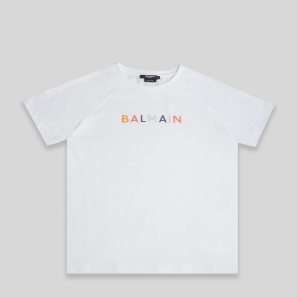 Balmain Kids Multicolored Logo T-Shirt