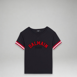 Balmain Kid's Chenille Logo Varsity T-Shirt