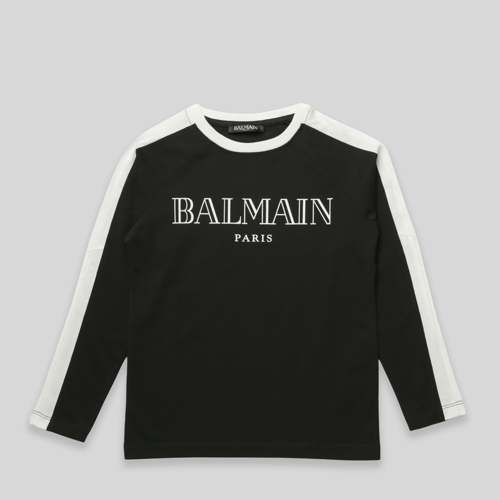 Balmain Kids Logo Long Sleeve T-Shirt