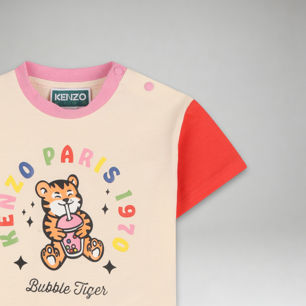 KENZO Kids Toddler's 'Bubble Tiger' Organic Cotton Colorblock T-Shirt